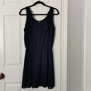 Navy chiffon like flowy dress